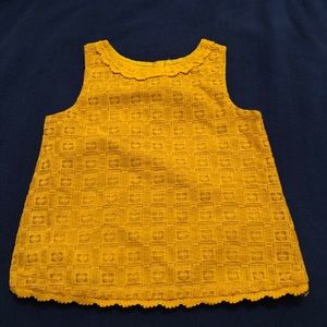 Girls 4T Yellow Sleeveless Top